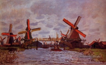  claude art - Moulin à vent près de Zaandam Claude Monet